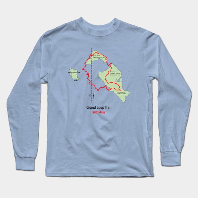 The Grand Loop Trail Long Sleeve T-Shirt by numpdog